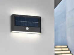 2er SET Solar Außenwandleuchten auch per USB aufladbar mit Bewegungsmelder