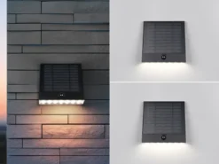 2er SET Solar Außenwandleuchten auch per USB aufladbar mit Bewegungsmelder
