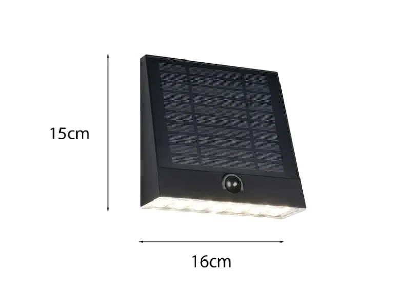 2er SET Solar Außenwandleuchten auch per USB aufladbar mit Bewegungsmelder