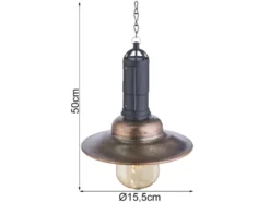 2er SET -Solarbetriebene LED Hängeleuchten Industrie Look & Shabby Chic Anstrich