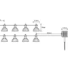 2er Set Solarbetriebene LED Outdoor Lichterkette mit 10 bunten Schirmen, 3,6 M