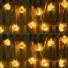 2er Set Solarbetriebene LED Outdoor Lichterkette mit 10 Glühbirnen, 5,7 Meter