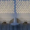 2er Set Solarbetriebenes LED Outdoor Lichternetz mit 100 LEDs, 90 x 110cm