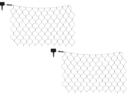 2er Set Solarbetriebenes LED Outdoor Lichternetz mit 100 LEDs, 90 x 110cm