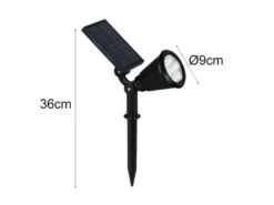 2er Set Solar Deko Gartenstrahler schwenkbbar mit RGB Farbwechsel