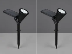 2er Set Solar Deko Gartenstrahler schwenkbbar mit RGB Farbwechsel