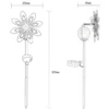 2er Set Solar Gartenstecker Windspiel mit Erdspieß in Rostoptik, Höhe 50cm