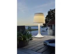 2er-Set Solar High Power LED-Tischlampe ASSISI, IP44, weiß, Höhe 36 cm