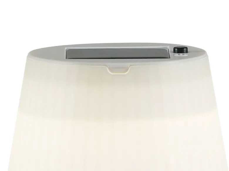2er-Set Solar High Power LED-Tischlampe ASSISI, IP44, weiß, Höhe 36 cm