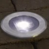 2er-Set Solar LED-Bodenspot, Edelstahl, Ø 11cm, je Spot bis 100kg belastbar