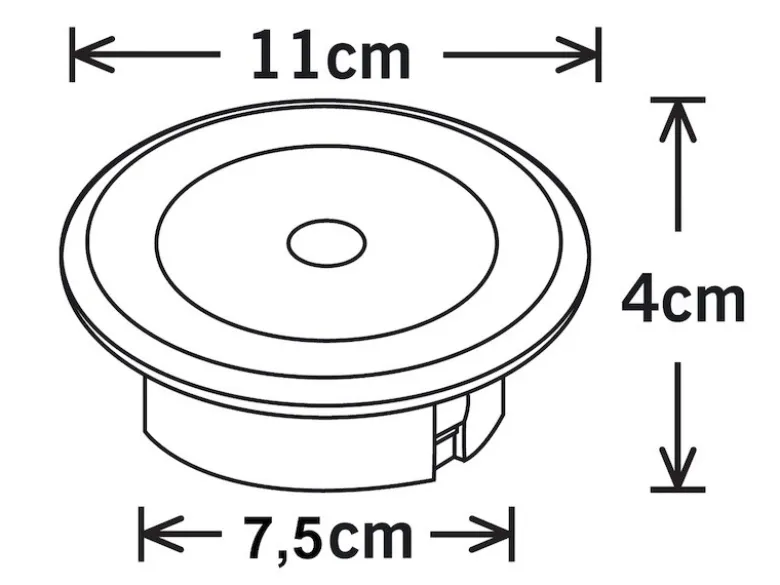 4er-Set Solar LED-Bodenspot, Edelstahl, Ø 11cm, je Spot bis 100kg belastbar