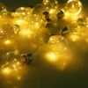 2er Set Solar LED Outdoor Lichterkette mit 10 Glühbirnen, 2 Lichtmodi, 3,8 Meter