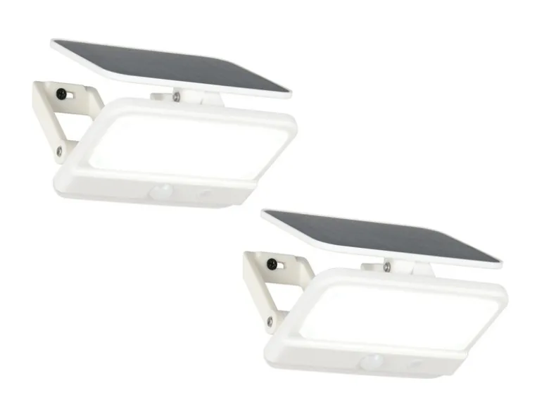 2er SET Solarstrahler außen mit Bewegungsmelder, Breite 14cm