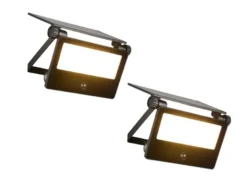 2er SET Solarstrahler außen mit Bewegungsmelder, Breite 20cm
