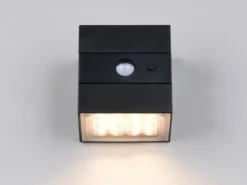 2er Set Solar Wandleuchte außen mit Bewegungsmelder, Licht drehbar, IP65, B: 9cm