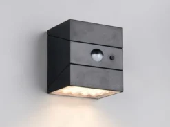 2er Set Solar Wandleuchte außen mit Bewegungsmelder, Licht drehbar, IP65, B: 9cm