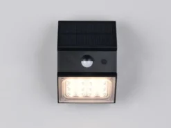 2er Set Solar Wandleuchte außen mit Bewegungsmelder, Licht drehbar, IP65, B: 9cm