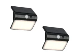 2er SET Solar Wandleuchte außen mit Bewegungsmelder, Breite 12cm