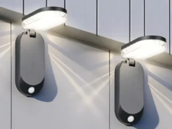 2er SET Solar Wandleuchte mit Bewegungsmelder & dezentem Dauerlicht