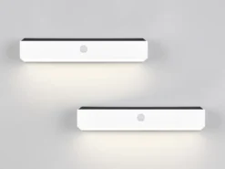 2er SET Solar Wandleuchten auch per USB aufladbar mit Bewegungsmelder, B: 30cm