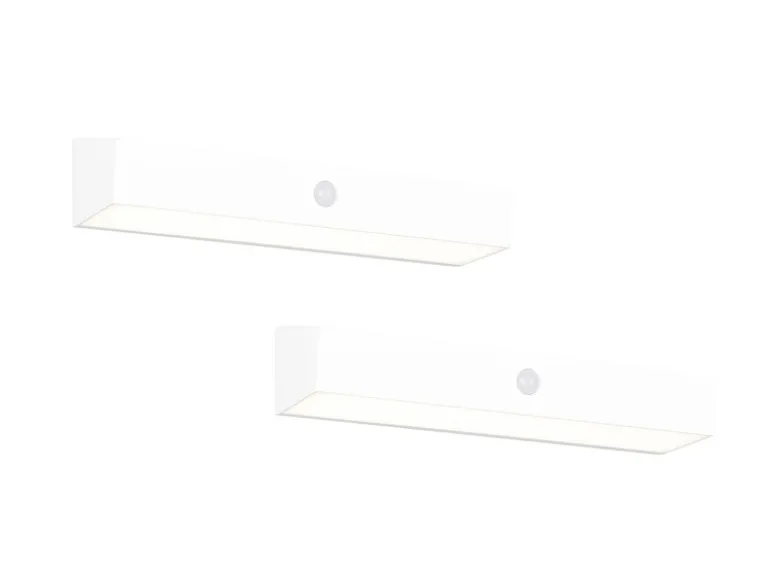 2er SET Solar Wandleuchten auch per USB aufladbar mit Bewegungsmelder, B: 30cm