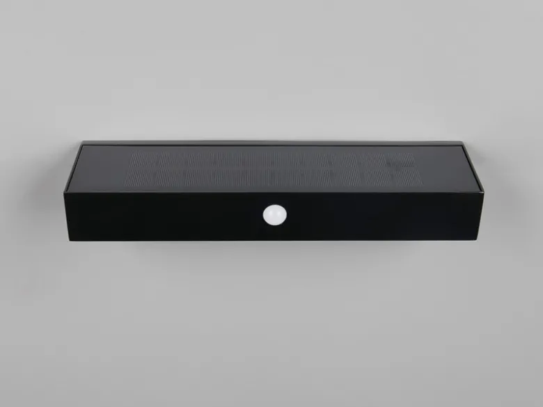 2er SET Solar Wandleuchten auch per USB aufladbar mit Bewegungsmelder, B: 30cm