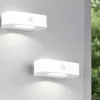 2er SET Solar Wandleuchten auch per USB aufladbar mit Bewegungsmelder, B: 21cm