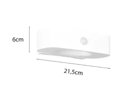 2er SET Solar Wandleuchten auch per USB aufladbar mit Bewegungsmelder, B: 21cm