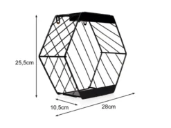 2er Set Solar Wandleuchten für Pflanzen aus Stahl Gitter in Schwarz, Höhe 25,5cm