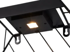 2er Set Solar Wandleuchten für Pflanzen aus Stahl Gitter in Schwarz, Höhe 25,5cm