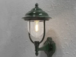 2er-Set stehende Wandleuchte PARMA, Aluminium grün, E27, IP43