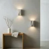 2er SET stilvolle LED Wandleuchten Up Down, Silber Antik, Breite 10cm