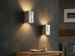 2er SET stilvolle LED Wandleuchten Up Down, Silber Antik, Breite 10cm