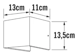 2er Set Up and Down Außenwandleuchten, Anthrazit Höhe 13,5cm
