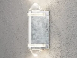 2er-Set Up-Down Wandleuchte MODENA galv. Stahl, GU10, Höhe 35 cm, IP44