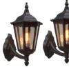 2er-Set Wandleuchten FIRENZE, sechsstrebig, E27, Aluminium schwarz