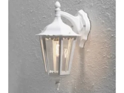 2er-Set Wandleuchten FIRENZE, sechsstrebig, E27, Aluminium weiß