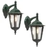 2er-Set Wandleuchten FIRENZE, vierstrebig, E27, Aluminium grün