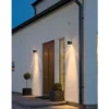 2er-Set Wandleuchten MODENA Aluminium schwarz Downlight GU10, Höhe 15,5 cm, IP44