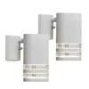 2er-Set Wandleuchten MODENA Aluminium weiß, Downlight, GU10, Höhe 15,5 cm, IP44