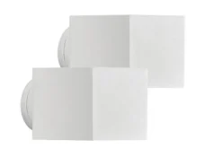 2er-Set Wandleuchten SQUARE weiß, Up-/Down-Light, GU9, Höhe 9 cm, IP44