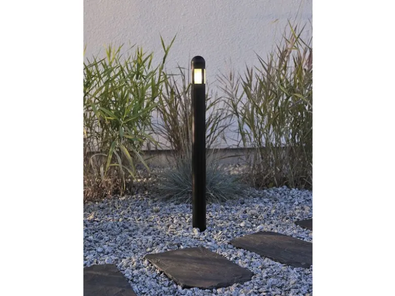 3er Set Wegeleuchte AMALFI schwarz mit Erdspieß, 10m Anschlusskabel, 12V Trafo