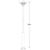 2er Set Wegeleuchten Gartenlaterne MODENA galv. Stahl, E27, Höhe 225 cm, IP44