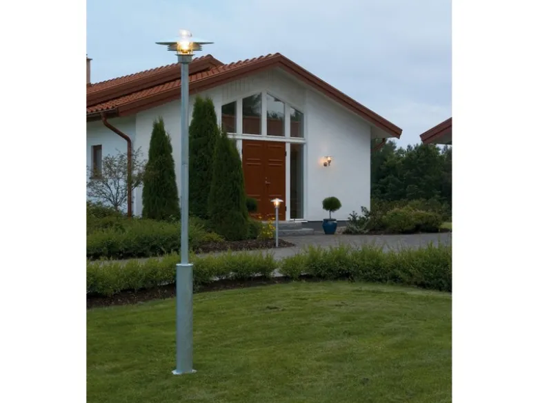 2er Set Wegeleuchten Gartenlaterne MODENA galv. Stahl, E27, Höhe 225 cm, IP44