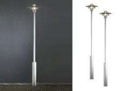 2er Set Wegeleuchten Gartenlaterne MODENA galv. Stahl, E27, Höhe 225 cm, IP44