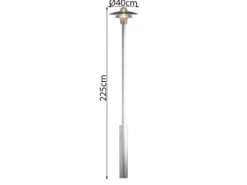 2er Set Wegeleuchten Gartenlaterne MODENA galv. Stahl, E27, Höhe 225 cm, IP44