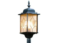 2er-Set Wegeleuchten MILANO, E27, Bleikristalloptik, IP43, Höhe 115 cm