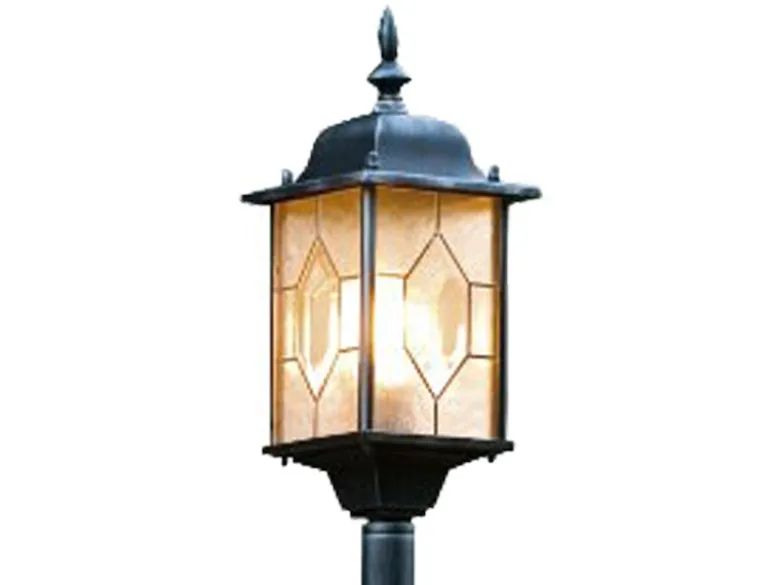 2er-Set Wegeleuchten MILANO, E27, Bleikristalloptik, IP43, Höhe 115 cm