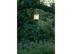 2er-Set Wegeleuchten MILANO, E27, Bleikristalloptik, IP43, Höhe 115 cm