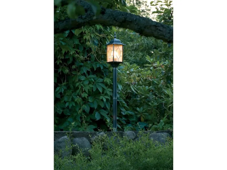 2er-Set Wegeleuchten MILANO, E27, Bleikristalloptik, IP43, Höhe 115 cm